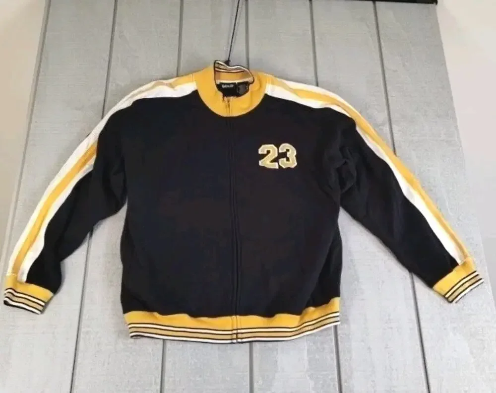 VOIT Vintage Track Suit Top Jacket - Size XXL - Dark Blue and Yellow - #23